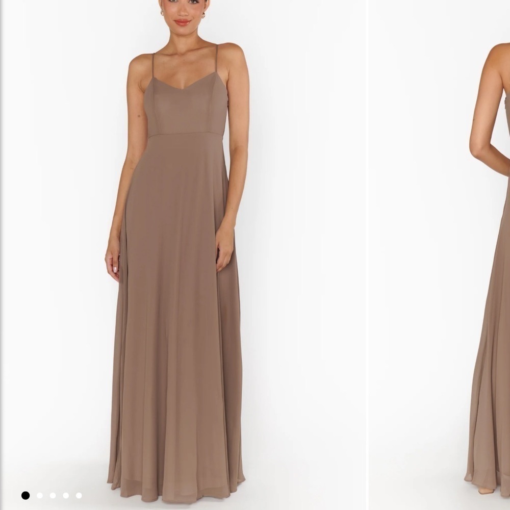Show me your mumu faith bridemaid maxi dress in dune